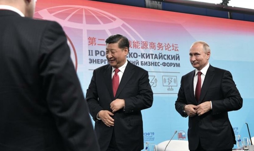 Presidente ruso, Vladimir Putin-presidente chino Xi Jinping