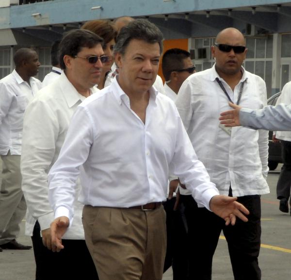 Juan Manuel Santos llega a la Habana