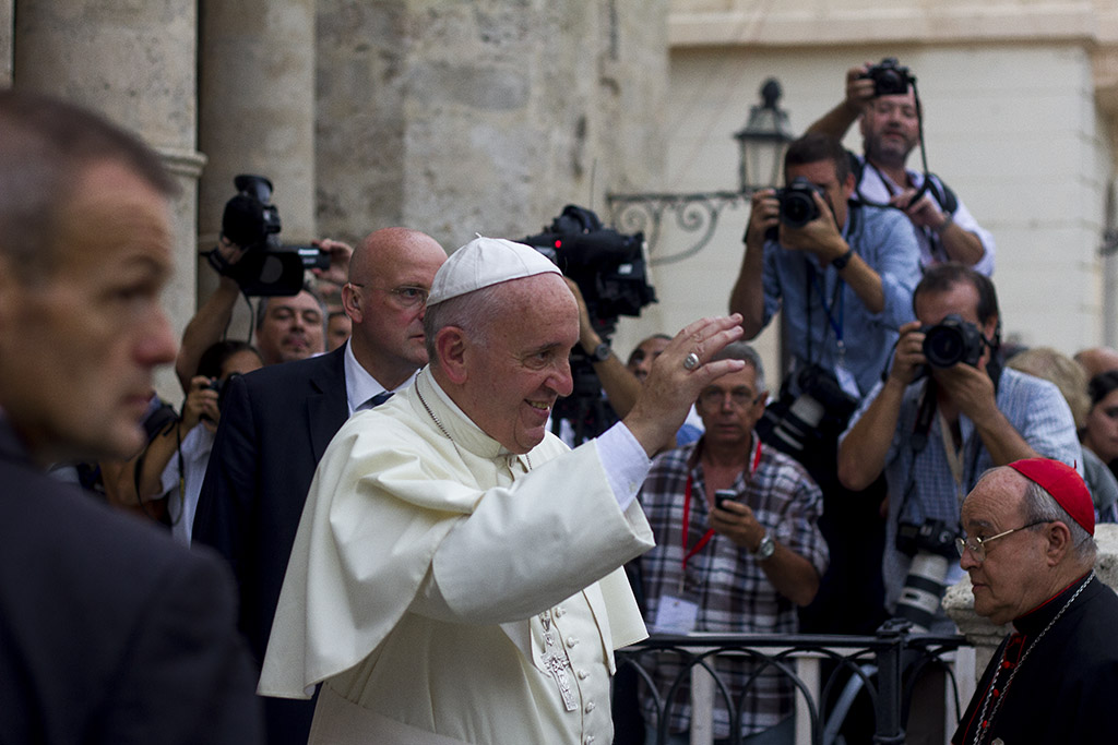 Plaza de la Catedral de La Habana-Papa Francisco1