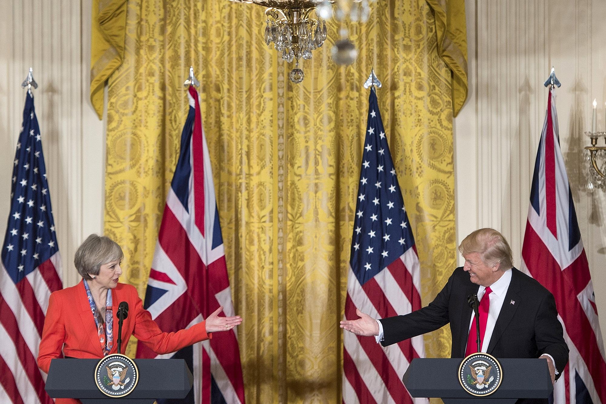 Theresa May y Donald Trump