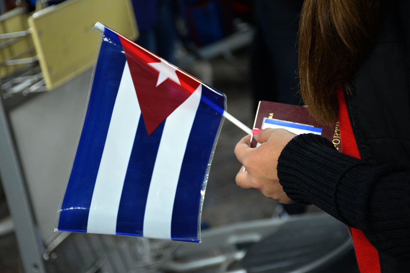 Bandera cubana en Sochi