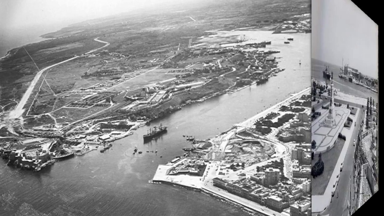 Vista de La Bahía de La Habana antes de construido el túnel