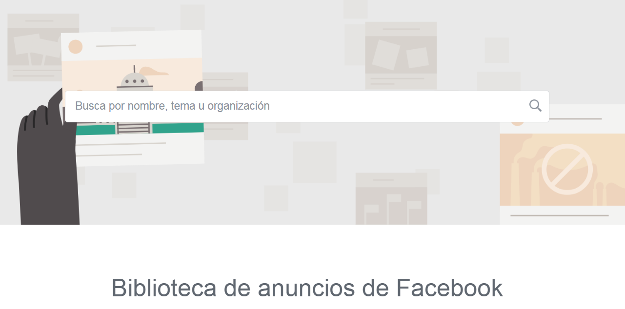 Biblioteca de anuncios de Facebook