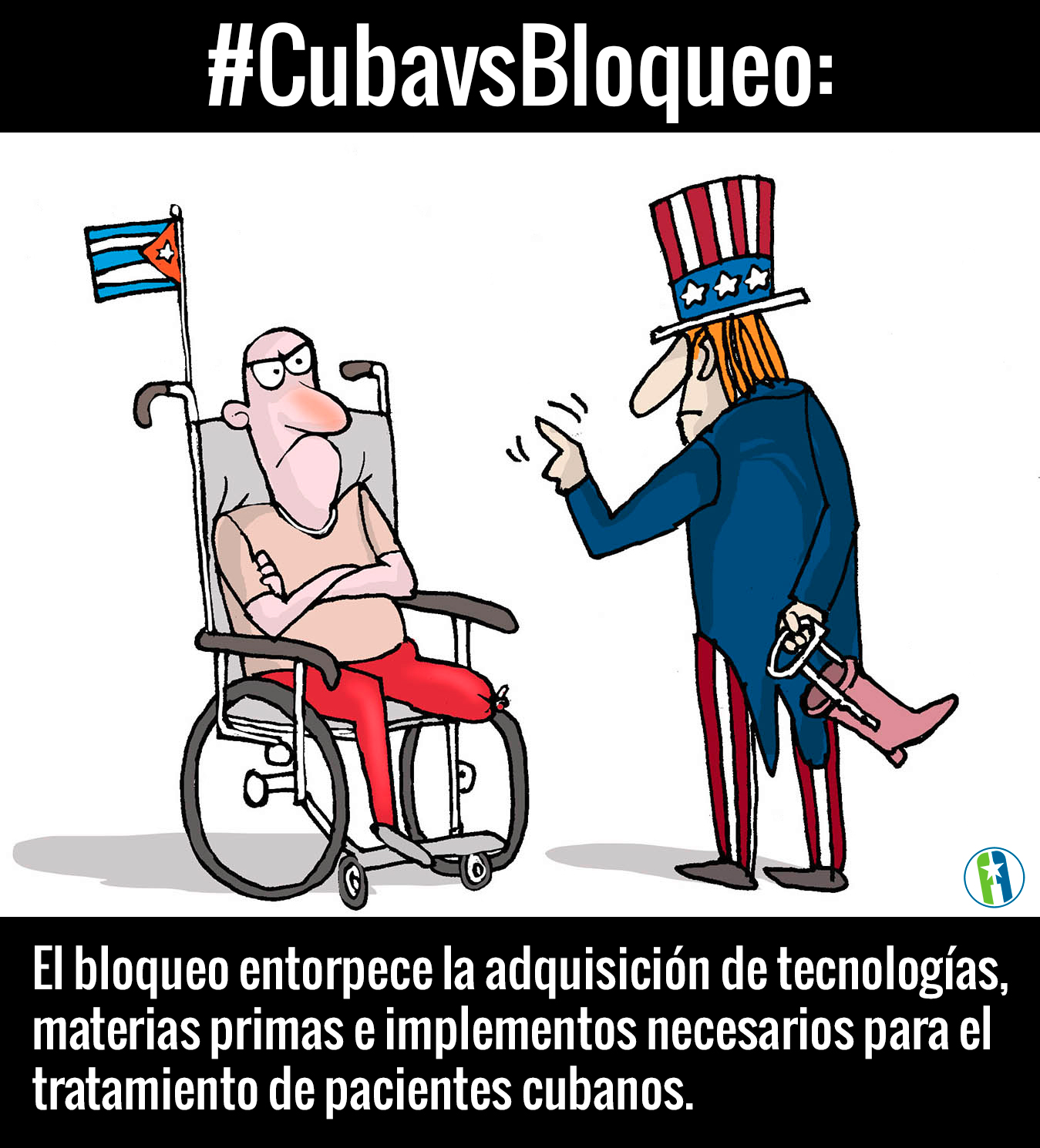 Caricaturas Cuba vs. Bloqueo 2019