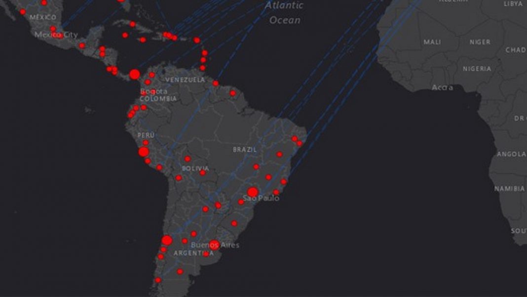 Mapa coronavirus america latina