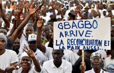 Expresidente Laurent Kudu Gbagbo-movilización