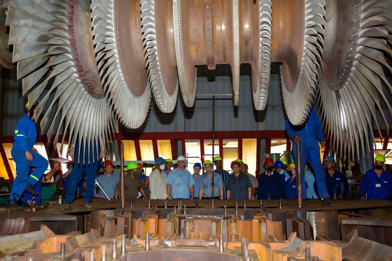 Visita Diaz Canel Termoeléctrica Felton