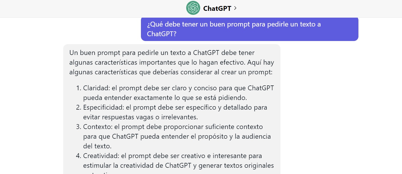 Prompt para ChatGPT