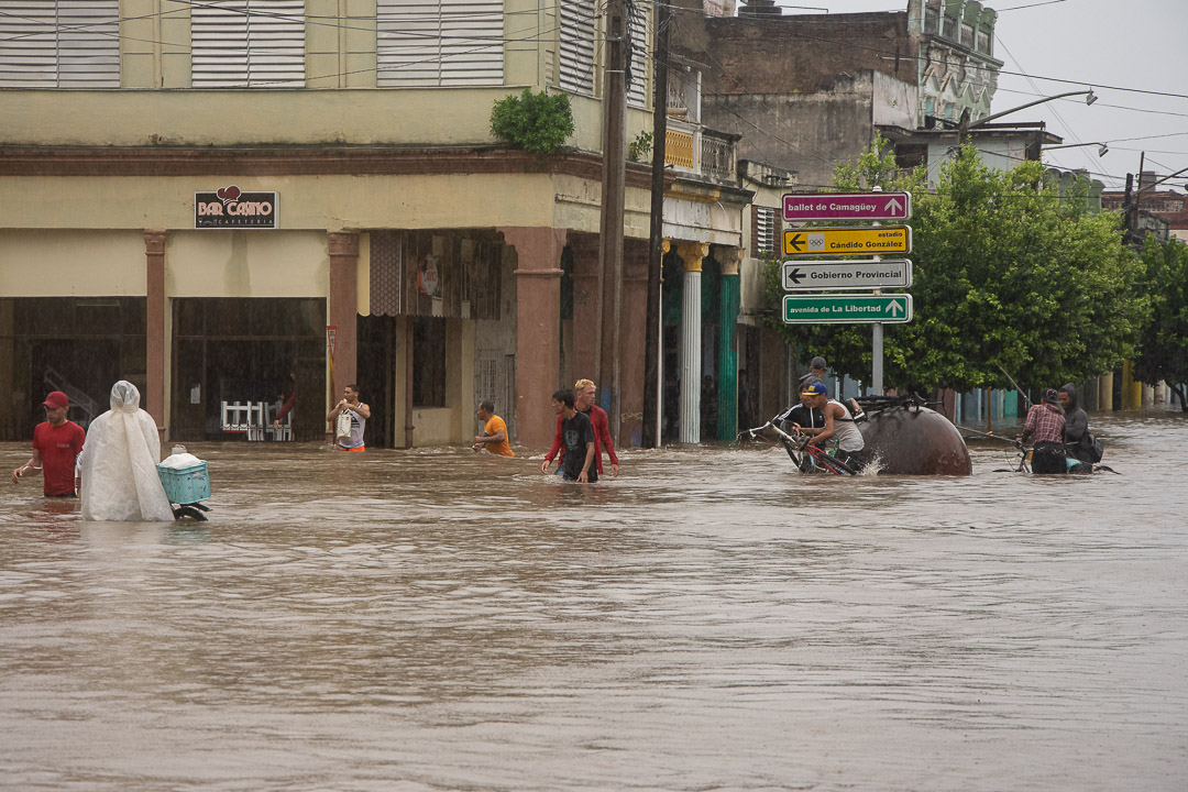 Inundaciones en ciudad de Camagüey
