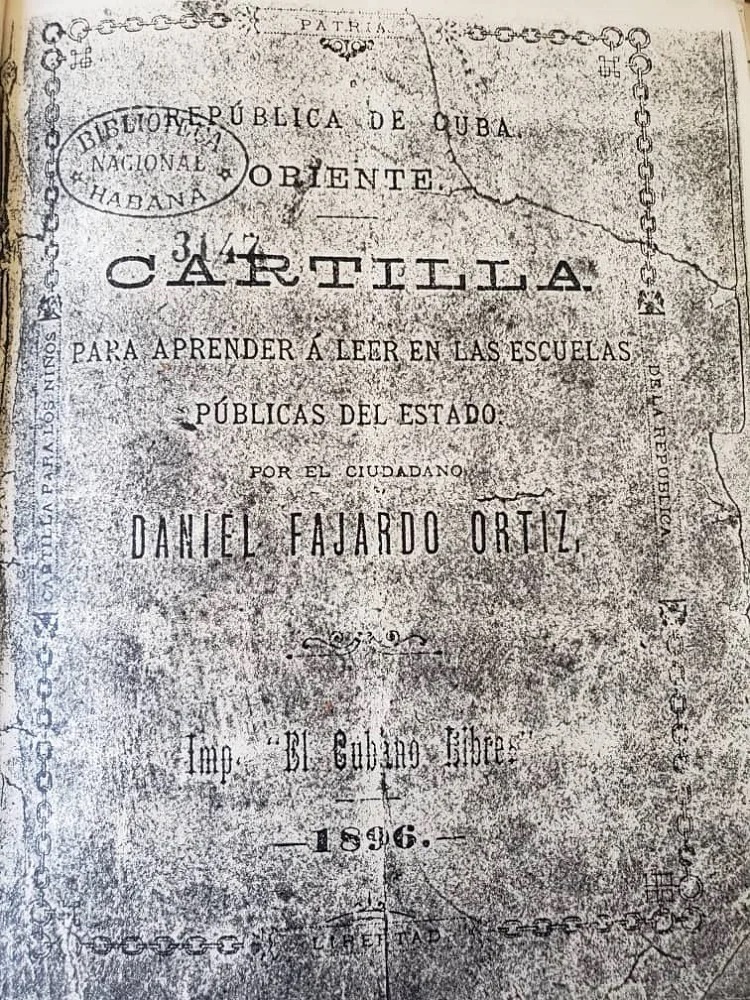 “Cartilla para aprender a leer en las escuelas”, facsímil atesorado en la Colección Cubana de la Biblioteca Nacional “José Martí”.