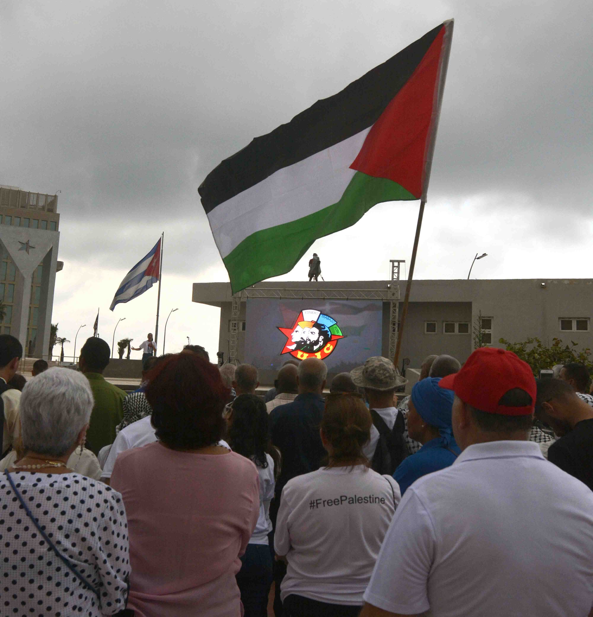 La Habana marcha en solidaridad con Palestina. 