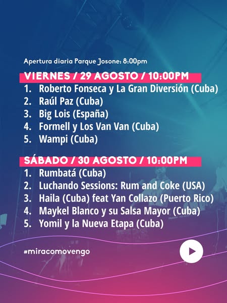 Programación del evento y de puntos de venta