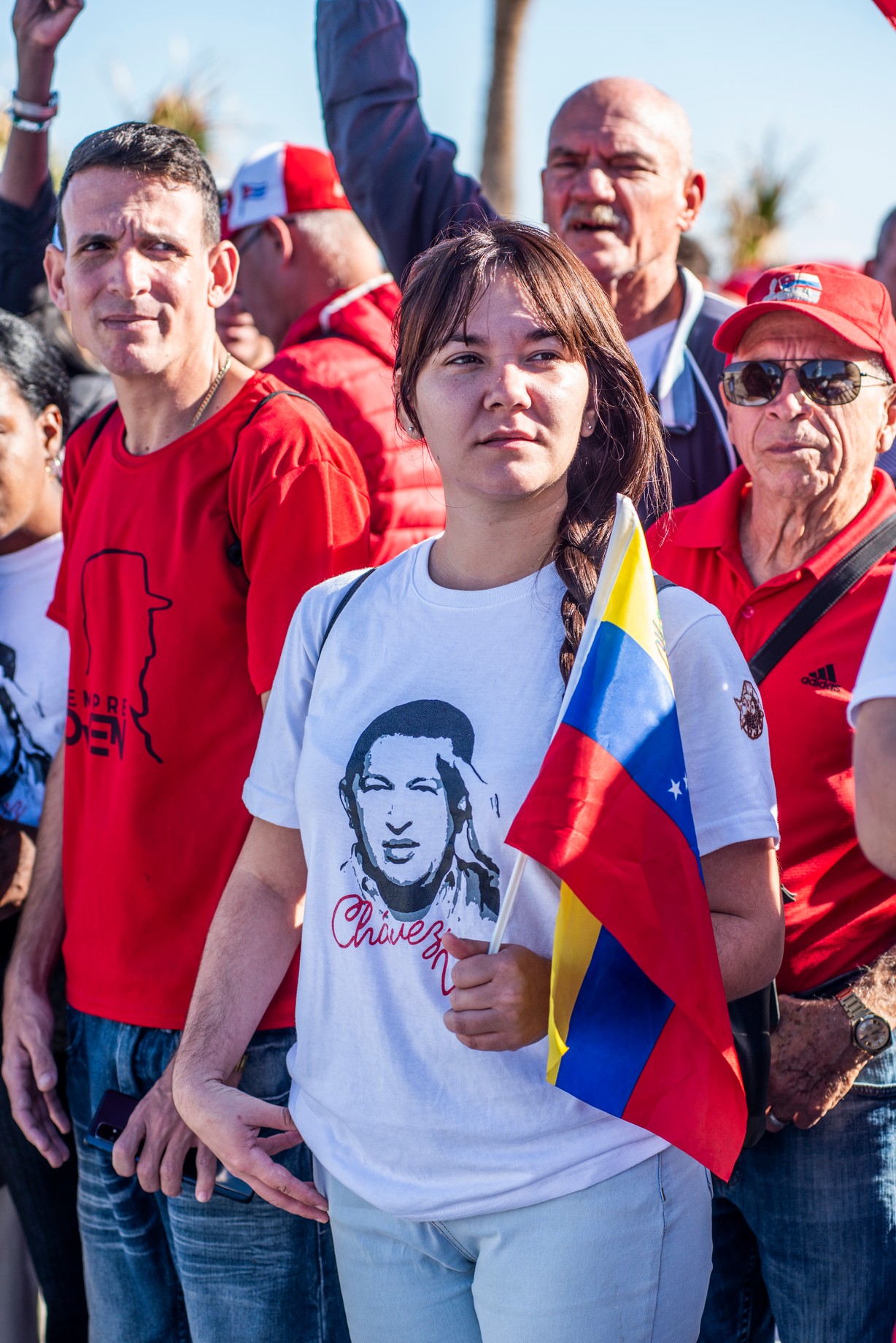 Concentración en la Tribuna Antimperialista, La Habana, en respaldo a Venezuela.