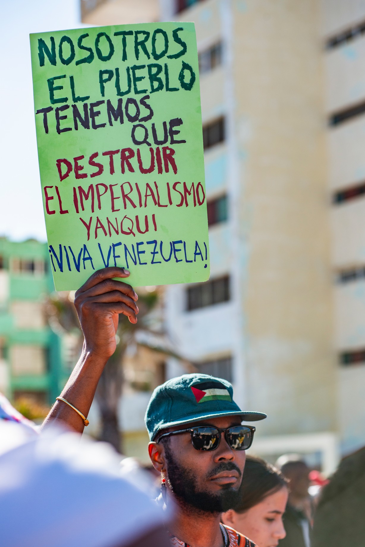 Concentración en la Tribuna Antimperialista, La Habana, en respaldo a Venezuela. / Adrián Juan Espinosa 